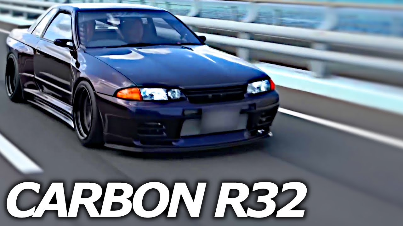 【R32GT-R】ガレージアクティブ カーボン R32 GT-R 公道試乗！NA仕様 & 1000馬力仕様の快音RBサウンドを聞け【VIDEO OPTION切り抜き BNR32 CARBON】