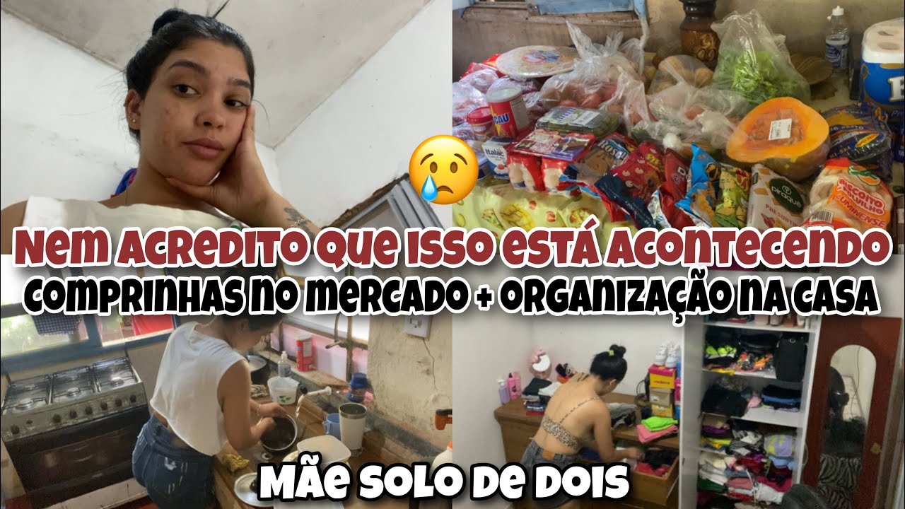ESTOU MUITO CHATEADA COM ISSO😢| fiz comprinhas no mercado| organizei a cozinha e o quarto| MÃE SOLO 