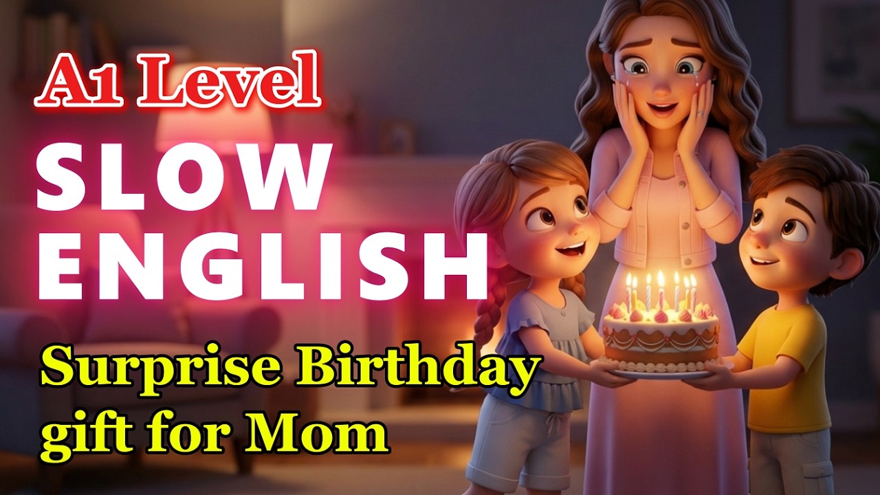 Surprise Birthday gift for Mom | Easy English Listening Practice (A1 Level)