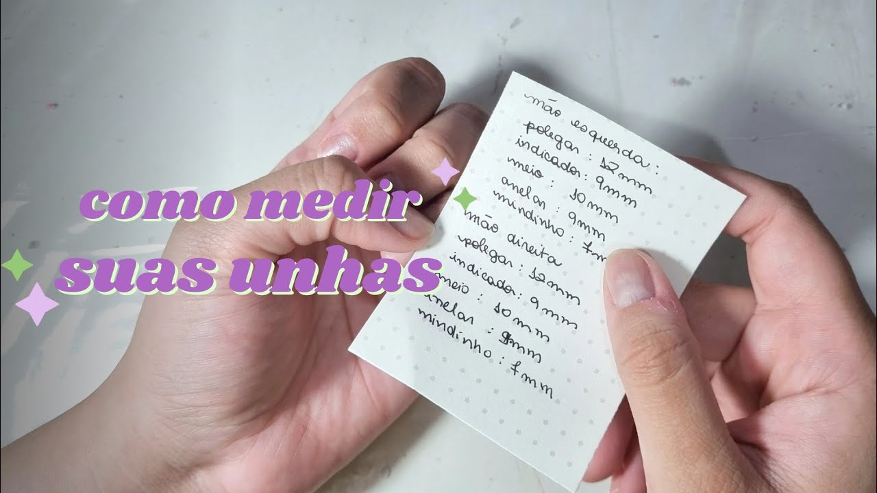 como medir suas unhas para press on nails?