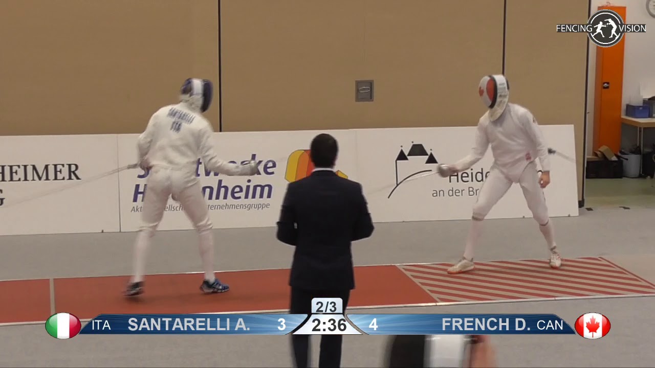 2020 108 T64 32 M E Individual Heidenheim GER WC RED FRENCH Dylan CAN  vs SANTARELLI Andrea ITA