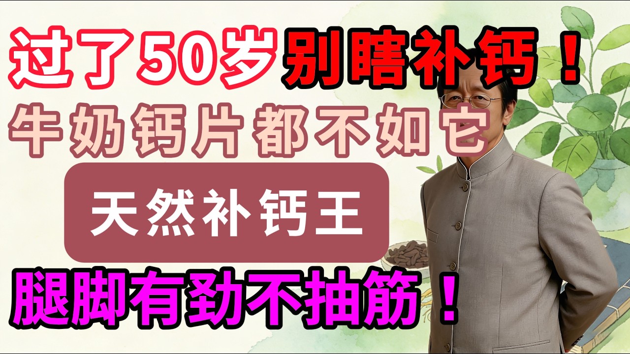 过了50岁别瞎补钙！牛奶钙片都不如它，天然补钙王，腿脚有劲不抽筋！
