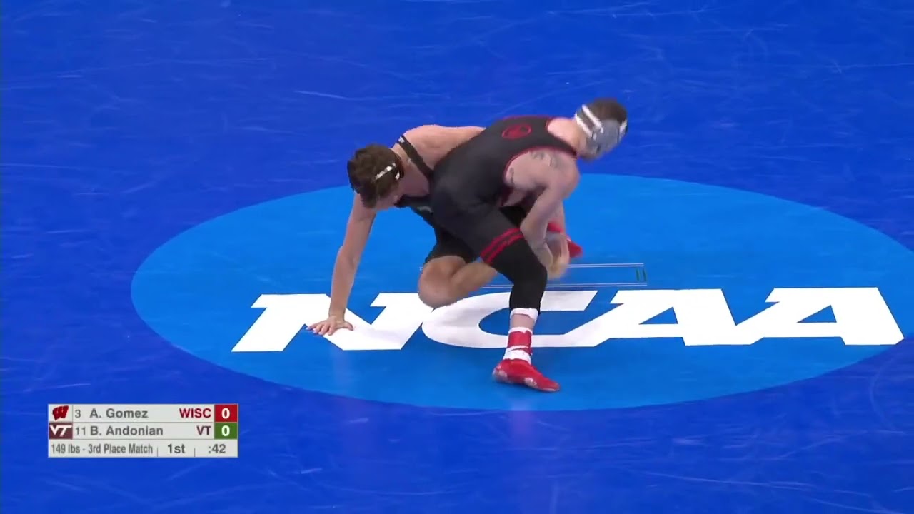 CRAZY : Bryce Andonian dec. Austin Gomez 3rd Place Match | 2022 NCAA Wrestling Championshis 149 lbs