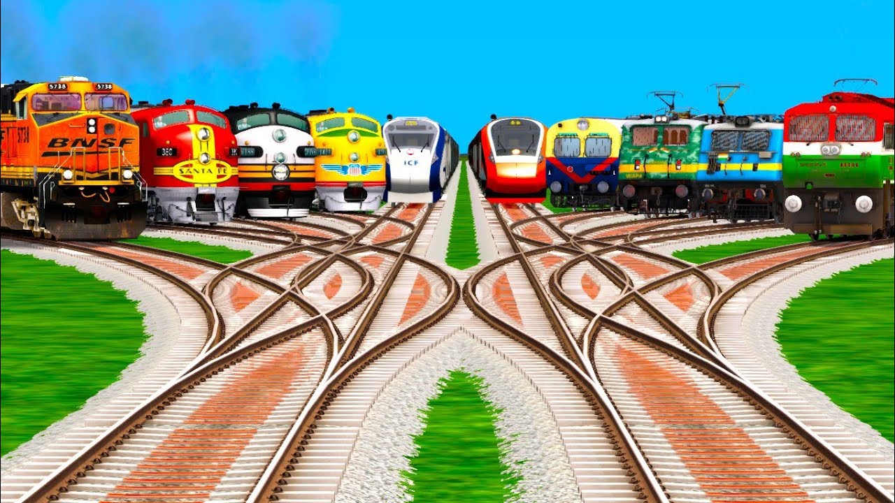 🎇TEN VANDE BHART INDIAN EXPRESS CROSSING BY CRAZY DIDMOND💘RAILROAD TRACKS ll Indian railway Gameplay