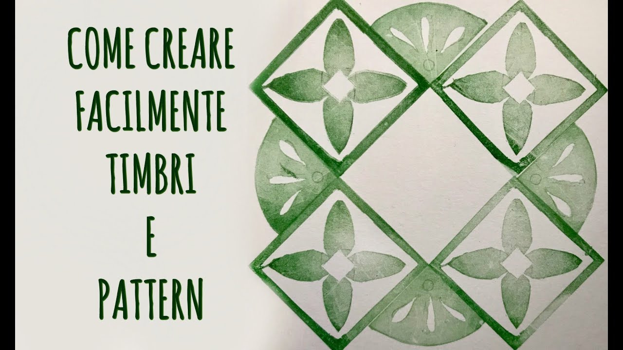 Come fare TIMBRI FACILISSIMI per PATTERN bellissimi  (Corso di Incisione lez. n.4)Arte per Te