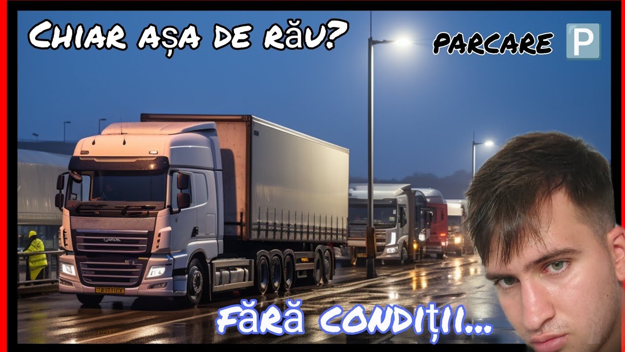 În ce condiții trăiește un șofer de camion în 2024 ?! Pauza de 24 în parcare securizată ! Merită???