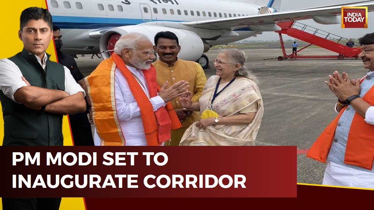PM Modi Lands In Ujjain, To Inaugurate Mahakal Lok Corridor Shortly