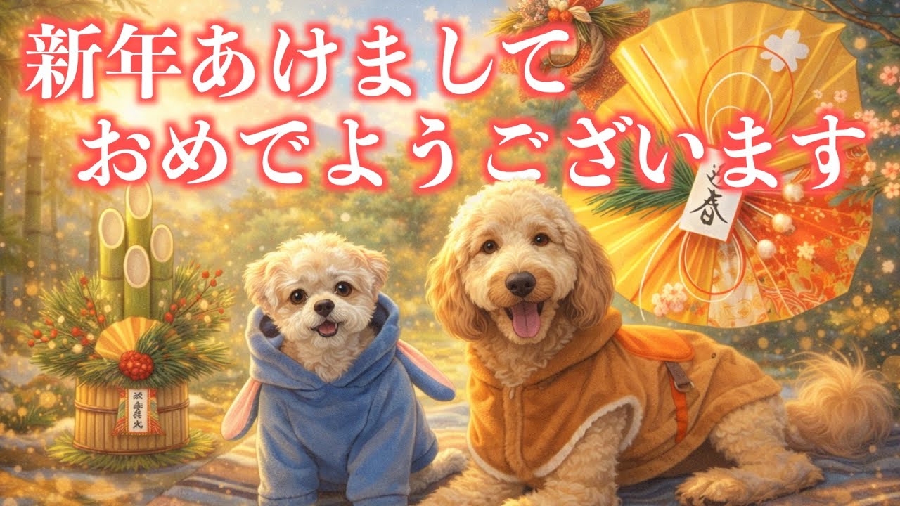 １年半を振り返る！　#大型犬と暮らす#多頭飼い#ゴールデンドゥードル#シーズー#2026#NewYear#新年#迎春#あけましておめでとうございます