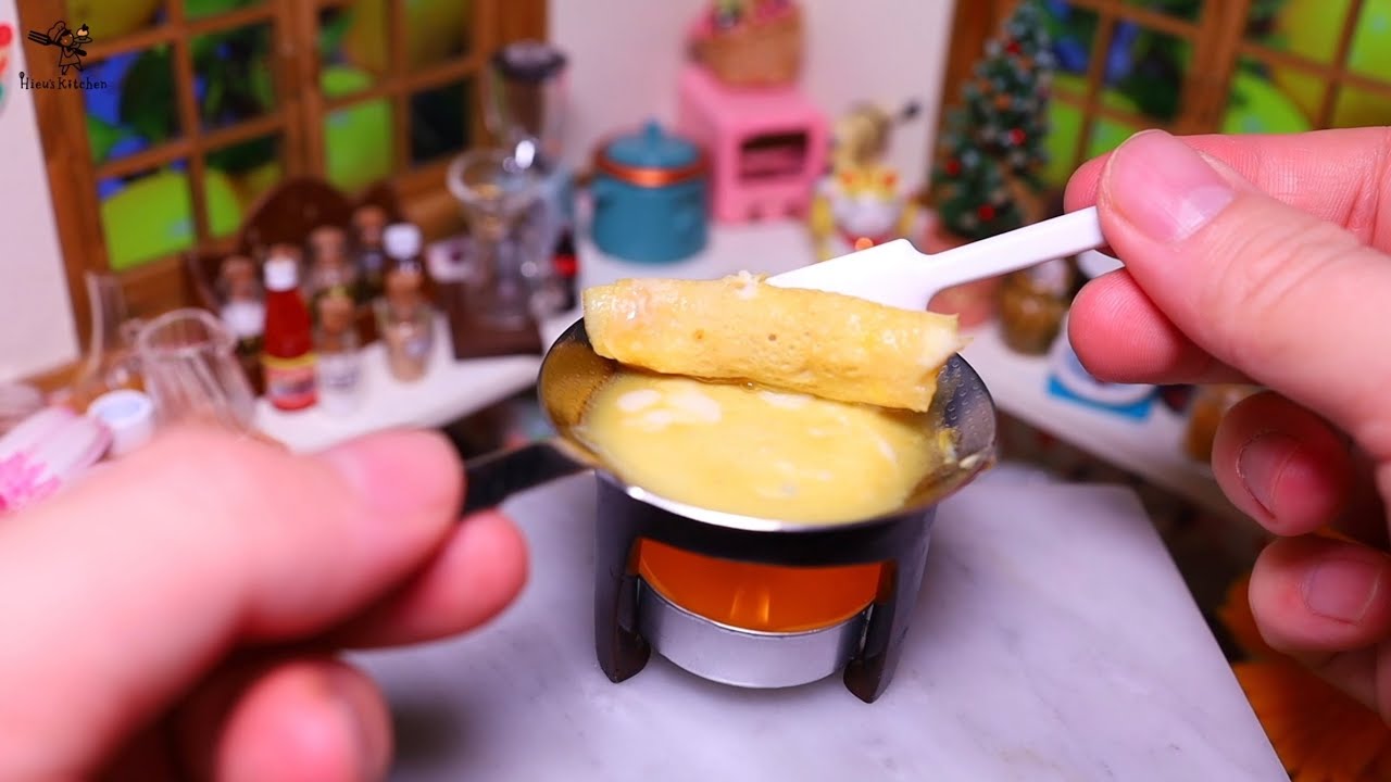 食べられるミニチュア料理、だし巻き卵