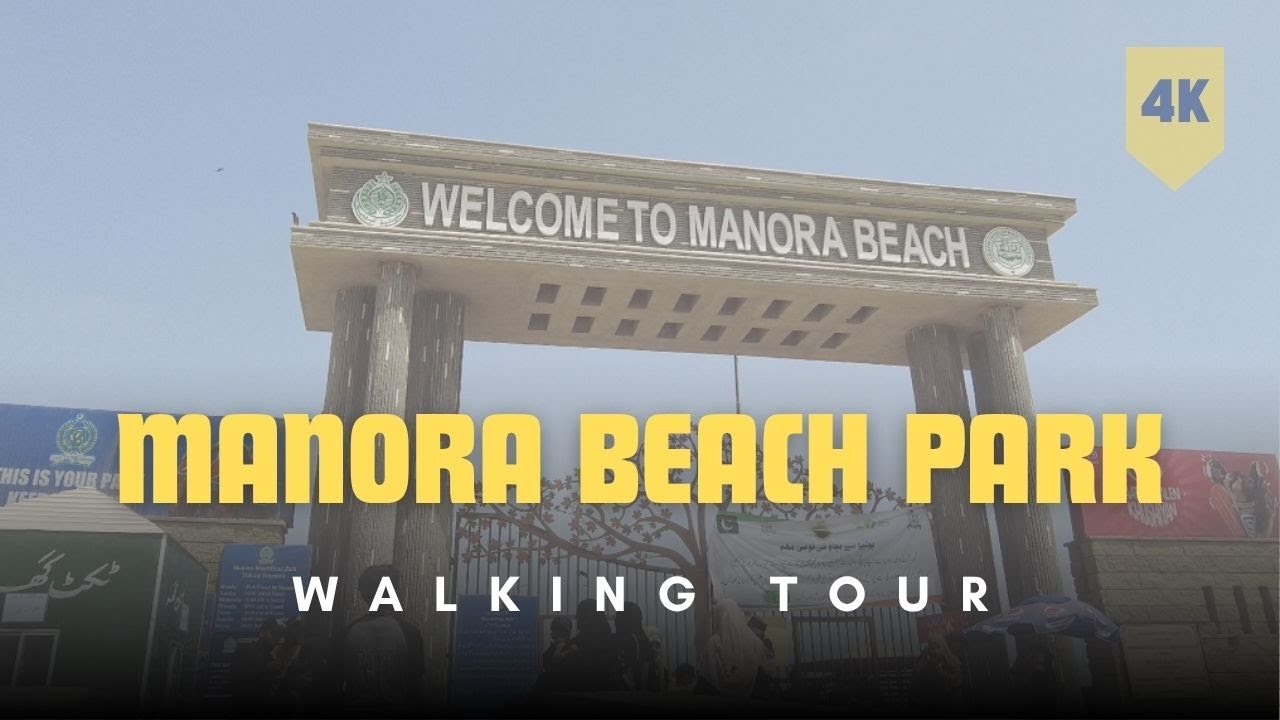 [4K] Manora Beach Park Walking Tour | Peaceful Coastal Walk in Karachi, Pakistan.