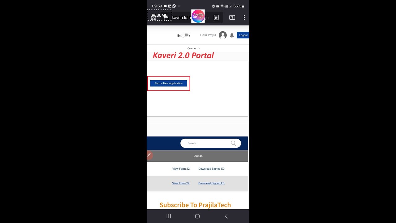 Kaveri 2.0 Portal Start New Application Not Available | Start New Application Not Working In Mobile