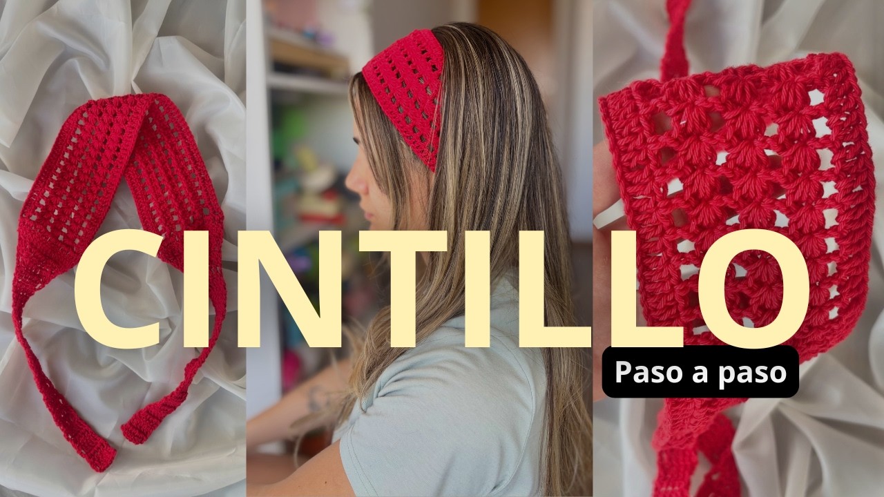 CINTILLO CROCHET ❤️‍🔥 ACCESORIO PARA TU CABELLO 🍃TUTORIAL NIVEL PRINCIPIANTE✨