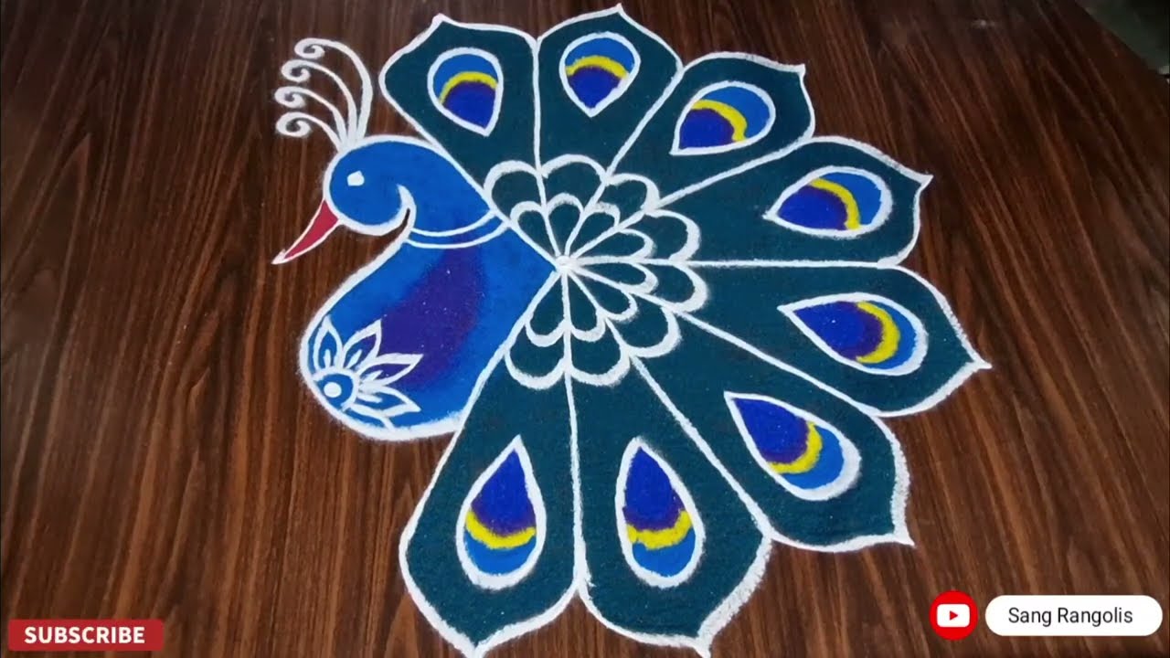 Biggners 7x4 Dots Colorful easy muggulu festival Rangoli kolam easy Rangoli design 
