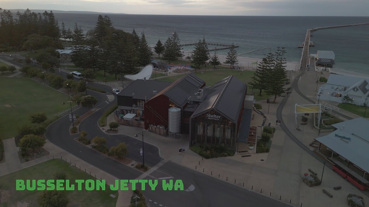 Drone Clip Busselton Jetty & Shelter Brewing Co WA