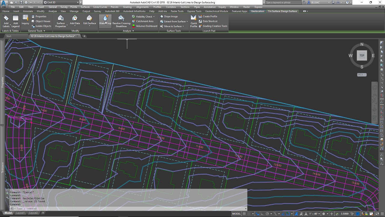 Subdivision Design (11) -Add Side Lot Lines to Design Surface