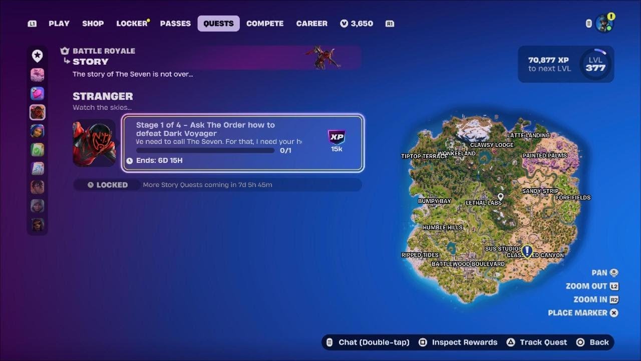 Fortnite Ch7 S1 Stranger Storyquests