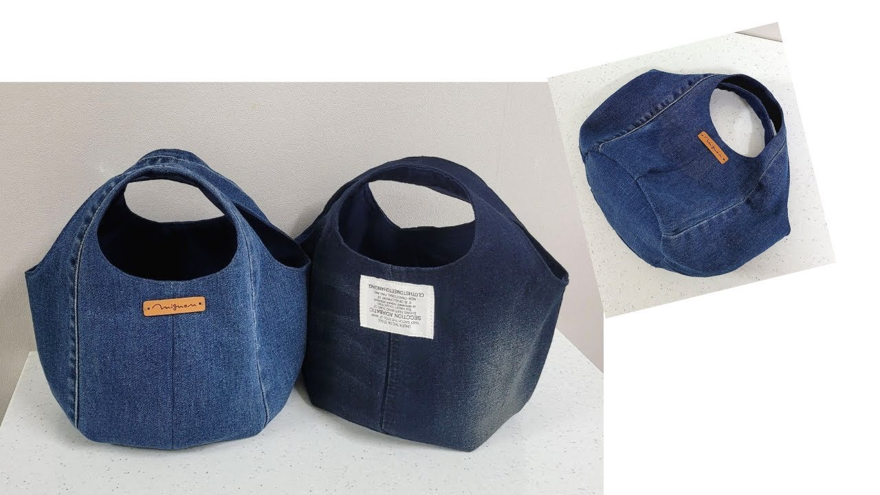 DIY 독특하고 깜찍한 호박 가방 만들기/Make a unique and cute pumpkin bag/청바지 리폼/Jeans upcycling