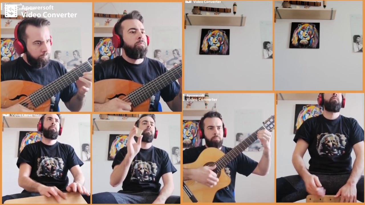 Salve rociera instrumental con guitarra laud cajon flamenco bongos.....