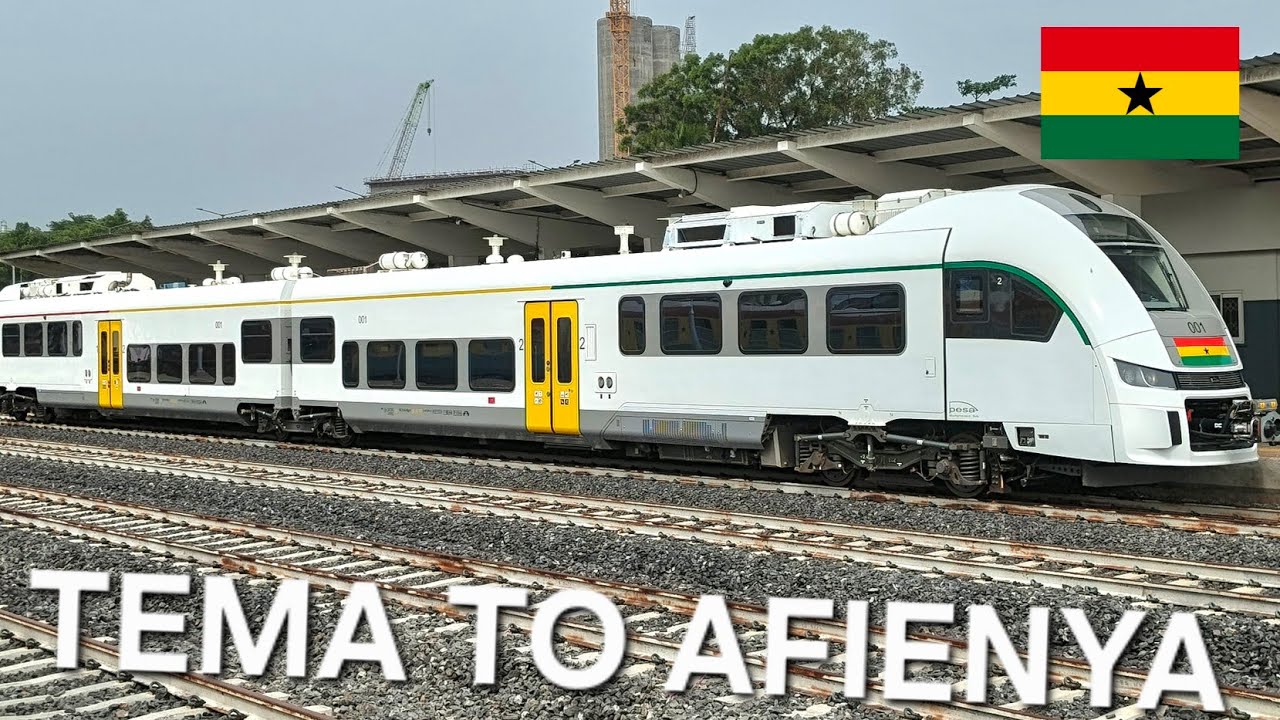  train from tema harbour train station to Afienya in Ghana 🇬🇭 