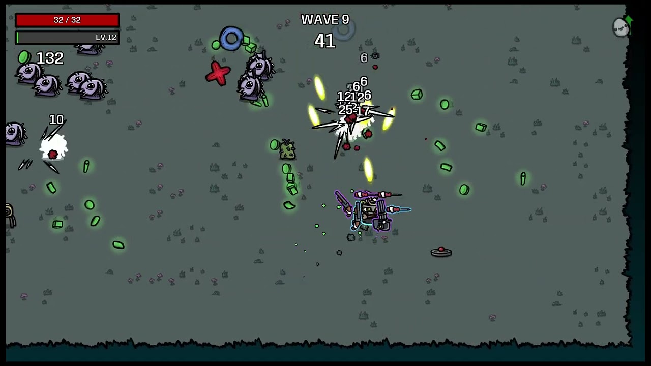 Cyborg: 2 Double Barrel Shotgun + Minigun + 2 Screwdriver + Wrench | Brotato: Crash Zone