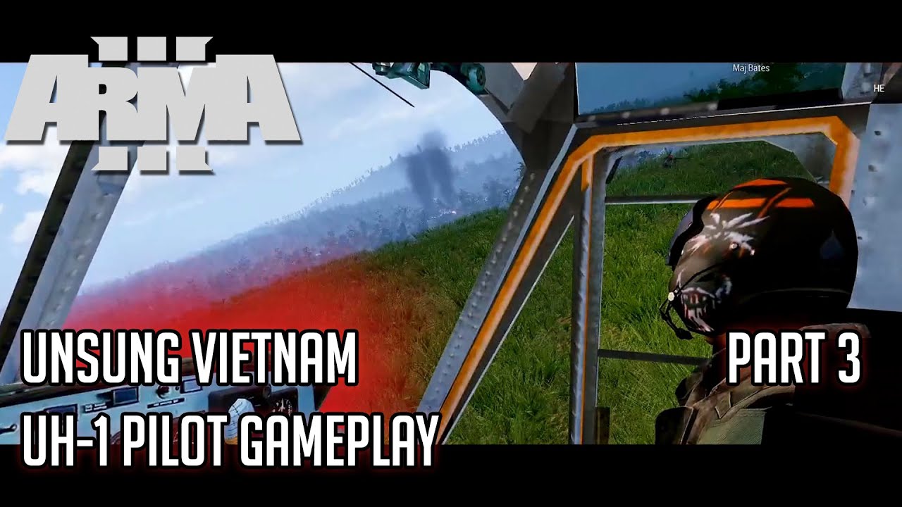 ArmA3: Unsung Vietnam Mod UH-1 flying part 3