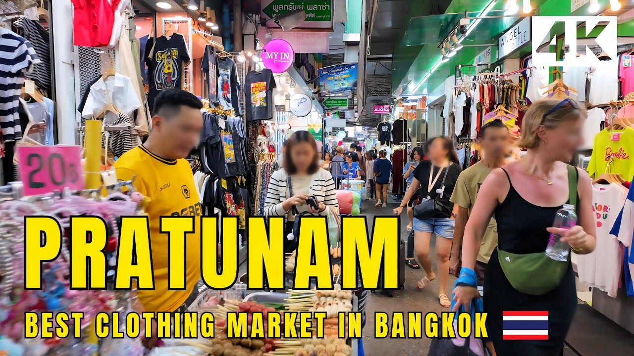 [4K] Pratunam Market Bangkok in 2025 🇹🇭 Walking Tour (ASMR City Sounds)