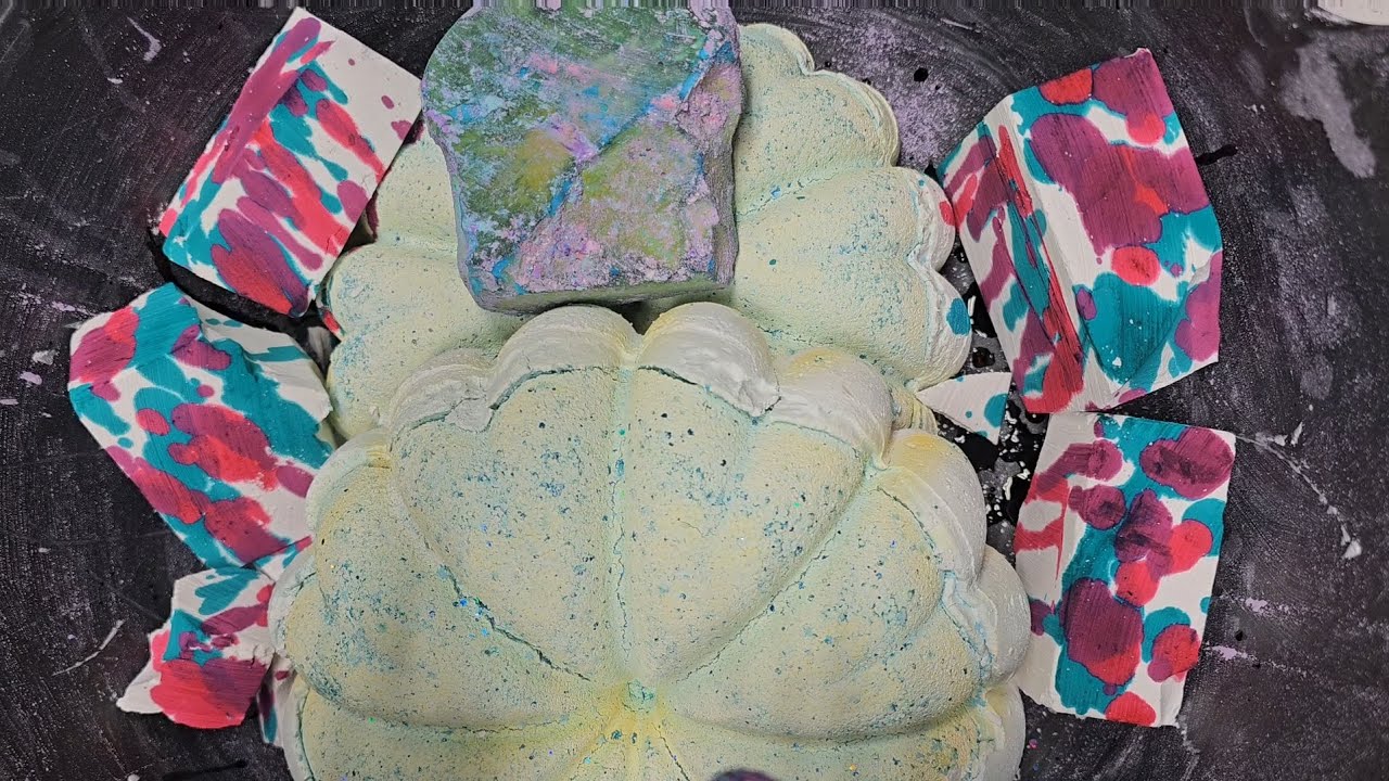 Blue Yellow Pumpkin Reforms + Drip Dyed Plain Janes 🦚 Gym Chalk ASMR 🦚 Oddly Satisfying 🦚 Sleep Aid
