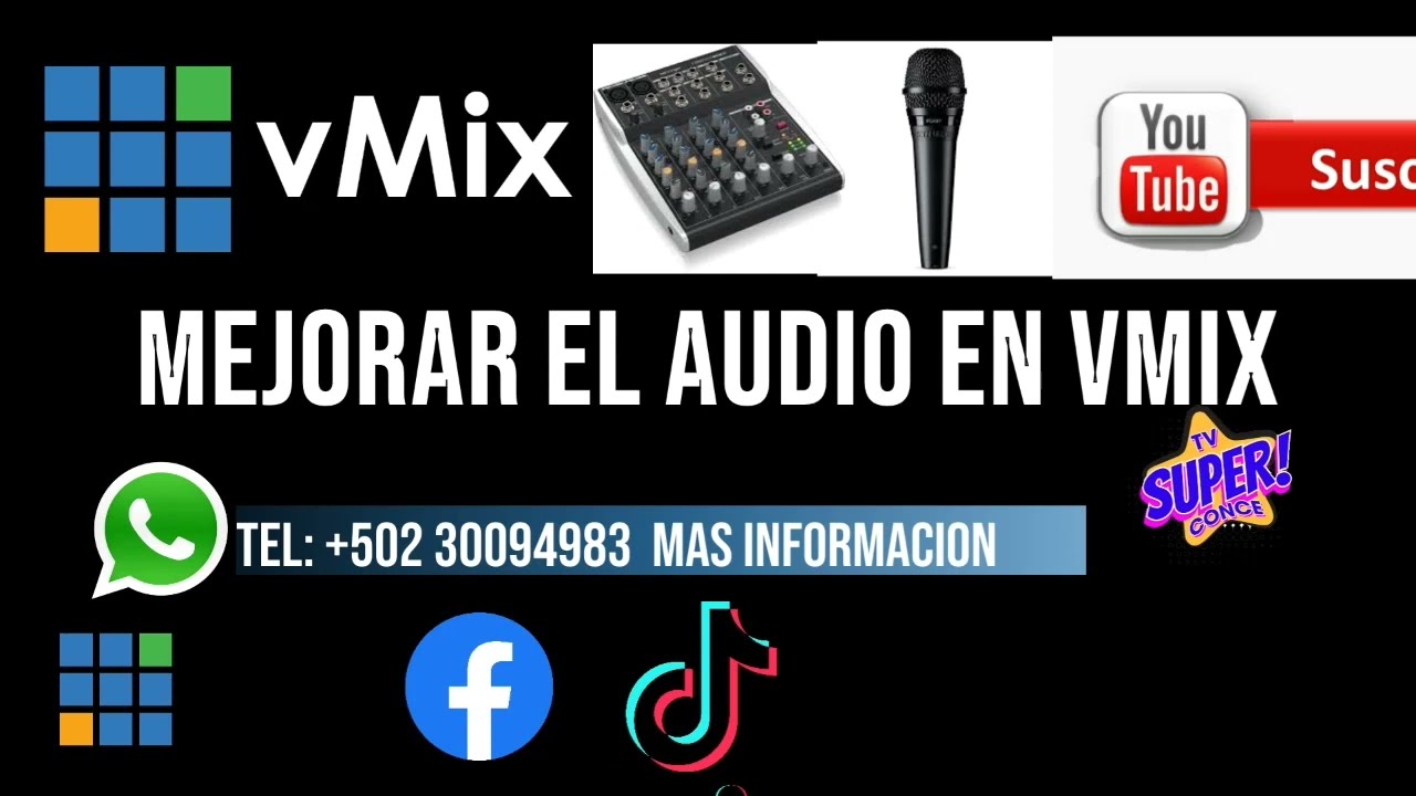 Cómo Mejorar el audio en VMIX, Vmix, ecualizador, volumen, matiz, de audio.