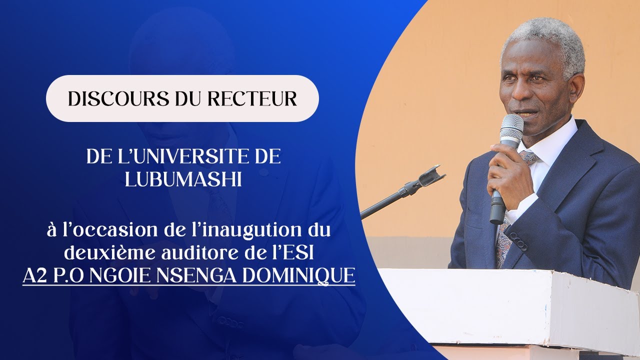 DISCOURS DU RECTEUR DE L'UNIVESITE DE LUBUMBASHI