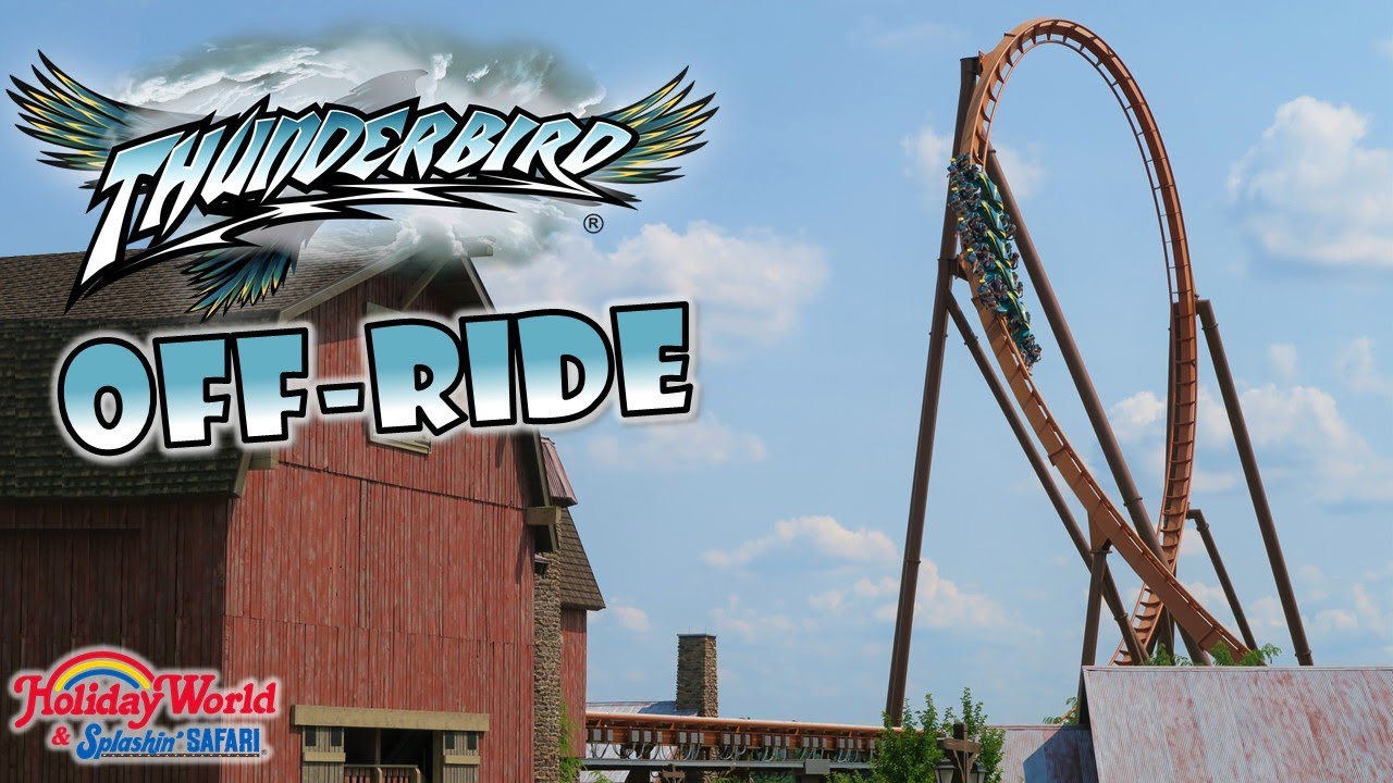 Thunderbird Off-Ride Footage, Holiday World B&M Wing Coaster | Non-Copyright