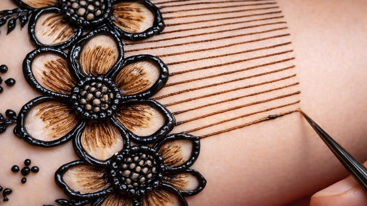 💖Mesmerizing 3D Floral Henna Design💥| Easy & Elegant Mehndi for Every Occasion🎊@hennadesignernishu 