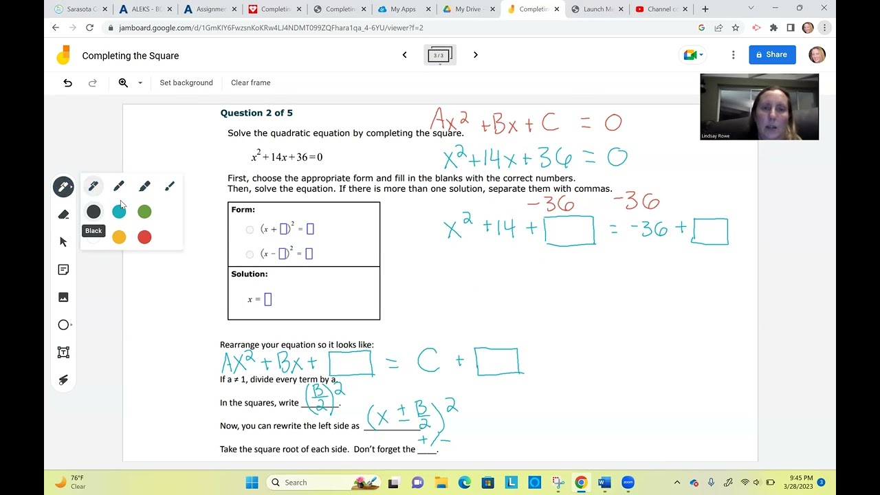 Completing the Square Problem 2