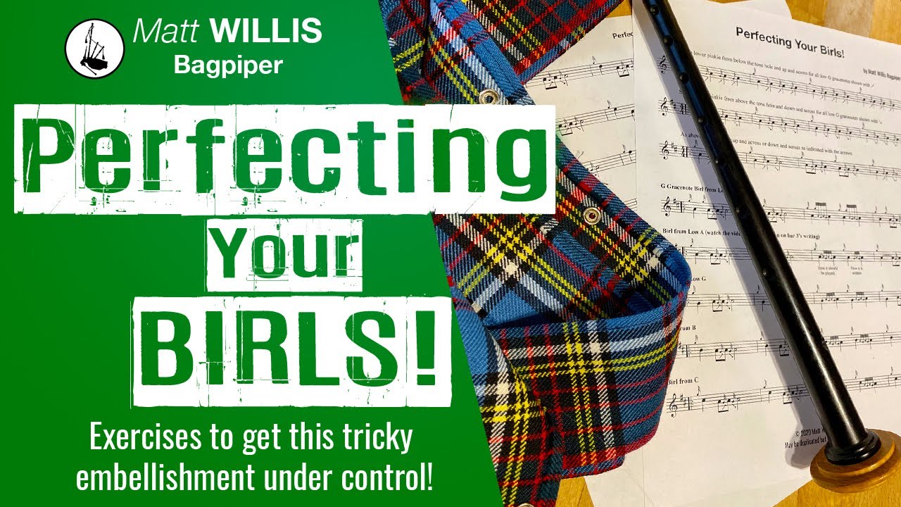 Bagpipe Lessons: Perfecting your Birls! Free PDF Exercise download in the description!