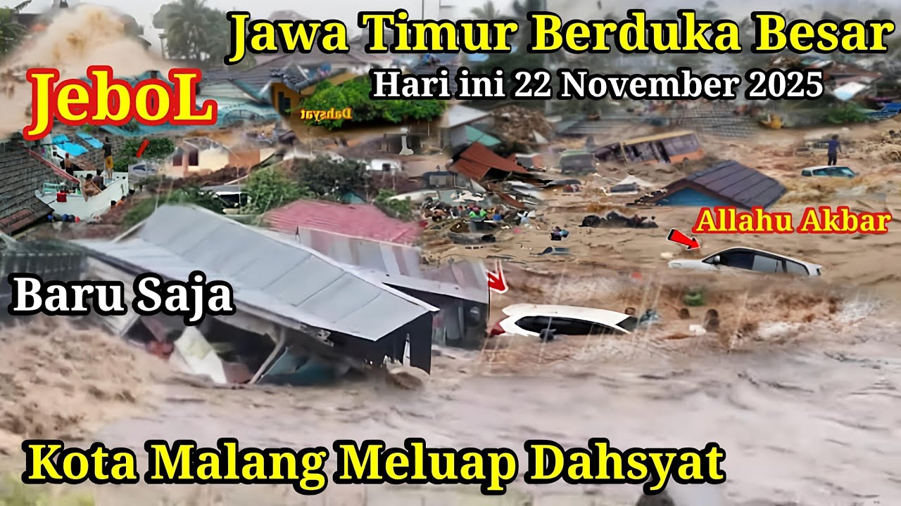KOTA MALANG MELUAP & JEBOL! BARU SAJA BANJIR DAHSYAT KOTA MALANG HARI INI 22-11-2025,BANJIR MALANG