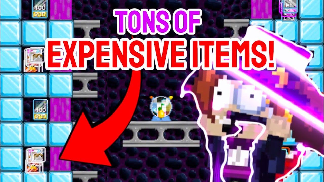 Exploring my OLD Growtopia Worlds! (LOTS OF EXPENSIVE ITEMS)