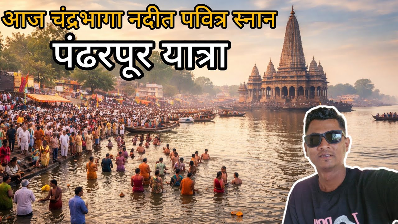 आज चंद्रभागा नदीत पवित्र स्नान 🙏 | पंढरपूर यात्रा