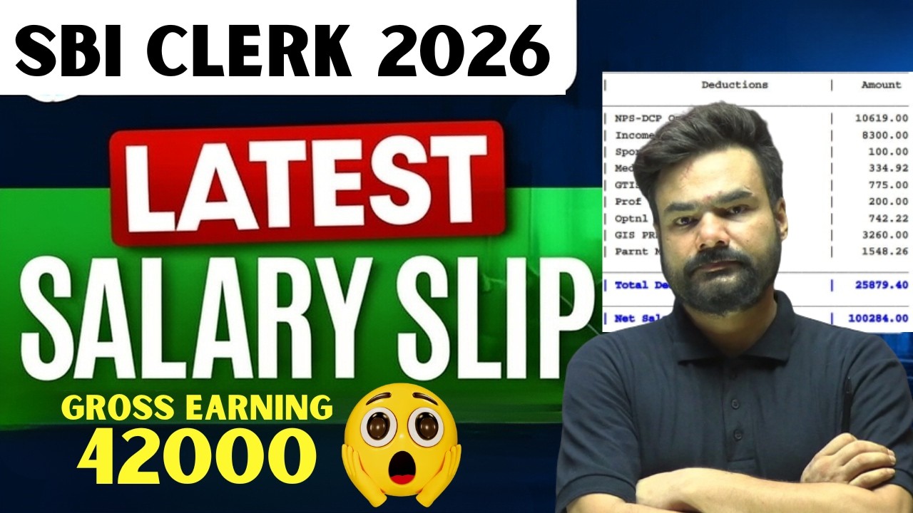 SBI Clerk 2026 Latest Salary Slip Analysis 🔥 | In-Hand Salary, Gross Pay, Allowances & Benefits