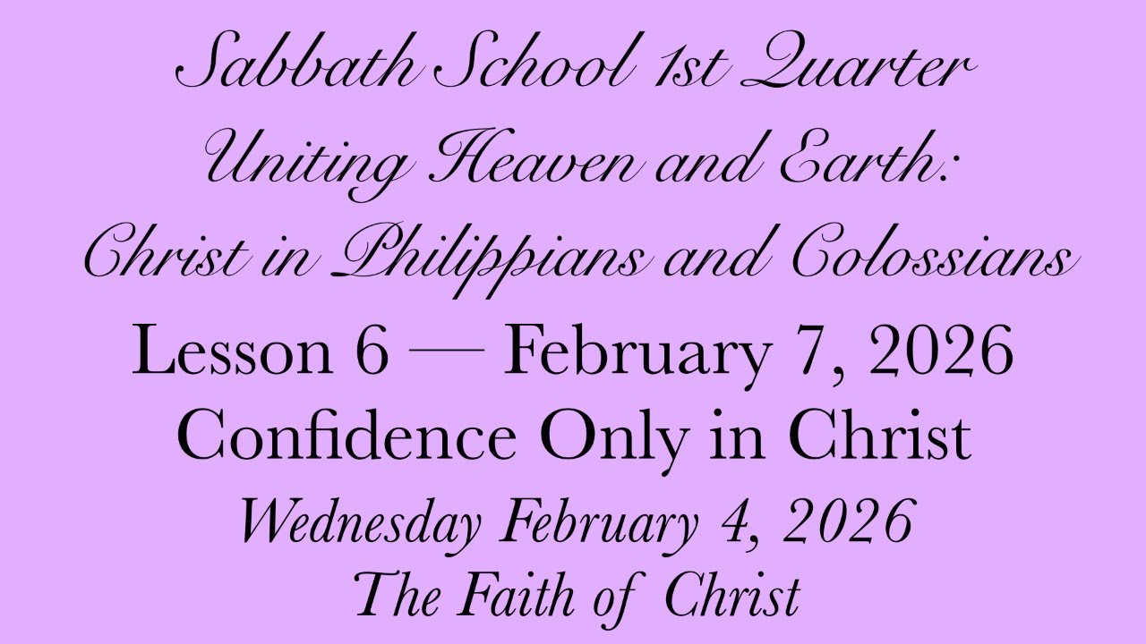 Confidence Only in Christ — The Faith of Christ