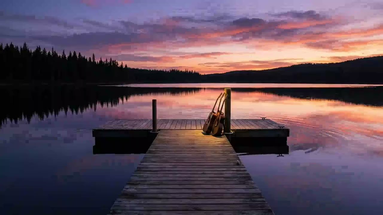 Lakeside Tranquility 🌅 Gentle Guitar Melodies by the Water for Deep Relaxation & Peace 🏞️✨