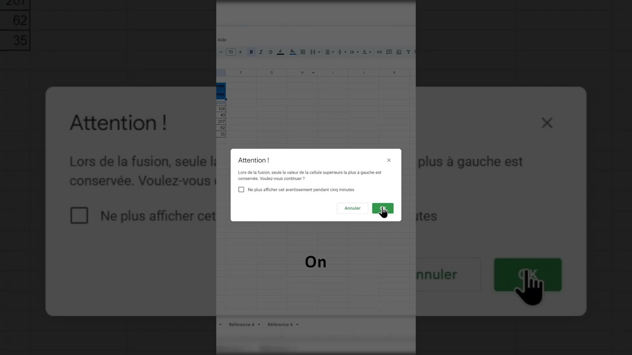 Fusionner des cellules dans Google Sheets ? ULTRA RAPIDE 🤔 #excel #apprendreexcel #exceltips