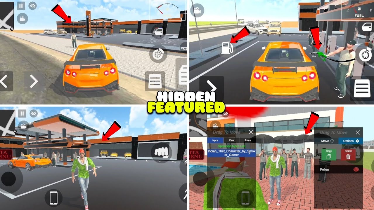 Hidden Features Of Indian Theft Aura Simulator New Update - Petrol Pump+Car Fuel Miter Cheat Code 
