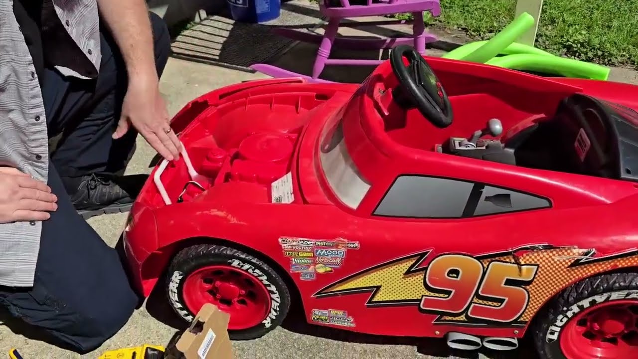 Trash Power Wheels DeWalt Lithium Battery Upgrade