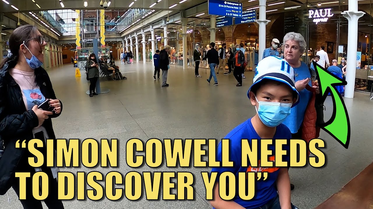 Shocked Lady "Simon Cowell Needs To Discover You" Sweet Caroline | Cole Lam 14 Years Old
