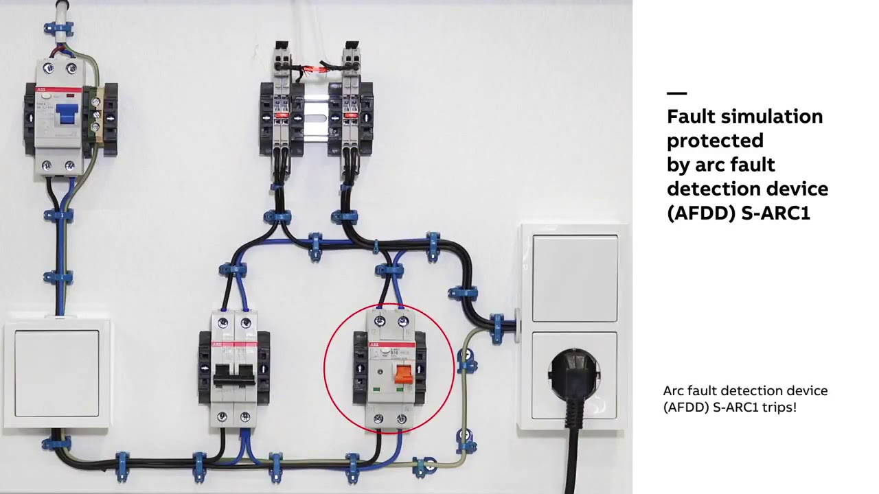 ABB Arc Fault Detection Device AFDD video S ARC1 in operation