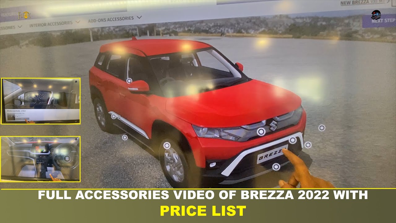 Brezza 2022 full accessories details with Price List | Maruti Genuine Accessories | Fitment Demo