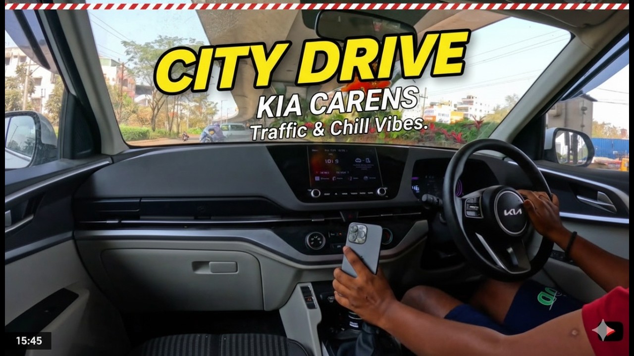 Casual City Drive in Kia Carens