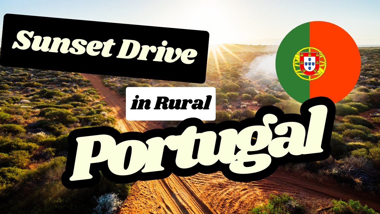 Rural Country Sunset Drive in Sintra area, Portugal