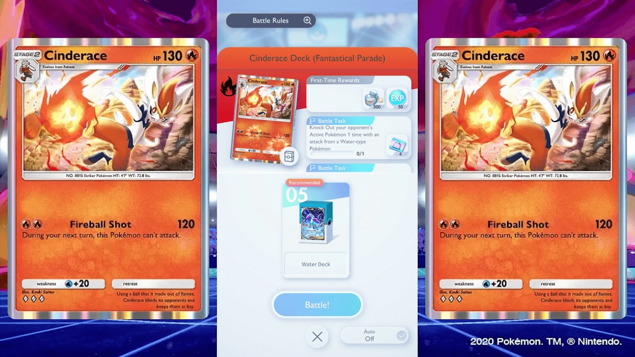 Cinderace - Step-Up Battle | Intermediate (Fantastical Parade) Pokémon TCG Pocket