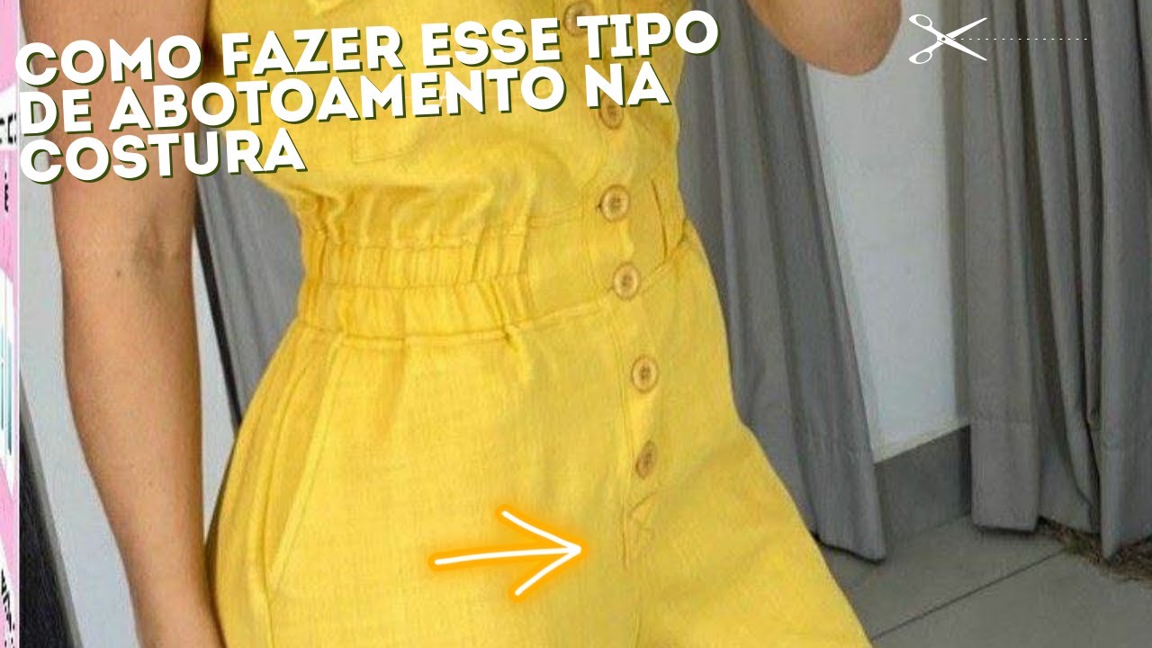 Como Costurar abotoamento Externo para Macaquinho e Blusas