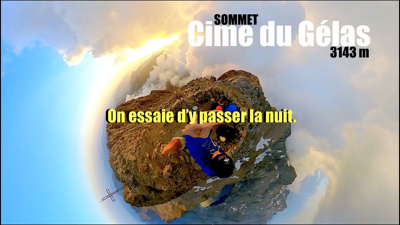 Cime du Gélas 3143m, on essaie d'y dormir...